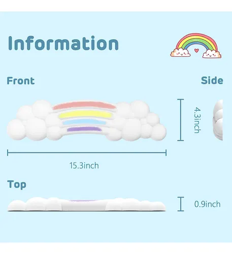 Reposamuñecas Forma De Nube Teclado De Mano Y Soporte ...