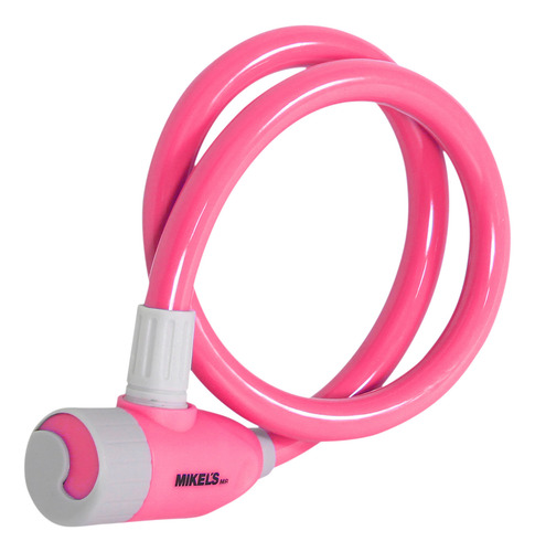 Cable Candado Con Llaves; Color Rosa (65 Cms)