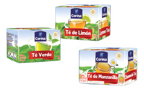 Té Verde Corina 24 Cjs - 20 Pzs Con 1 Gr C/bolsita.