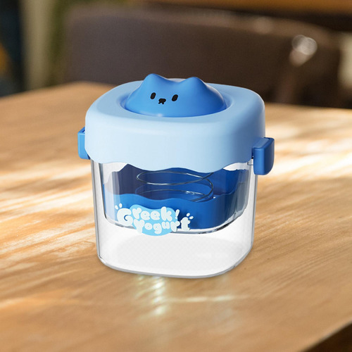 Colador De Yogur Griego, Separador De Suero Con Tapa, Azul