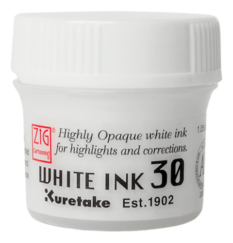 Tinta White Ink 30 Kuretake 30ml Zig Kuretake