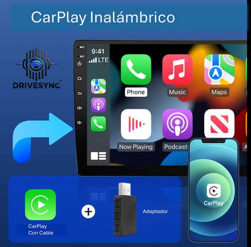 Adaptador Inalámbrico Carplay Android Auto -drivesync