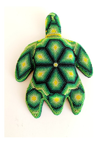 Tortuga De Arte Huichol De Madera Calidad De Exportación