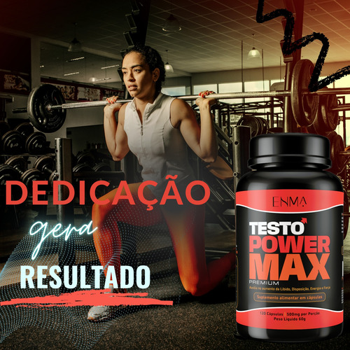Testo Power Max Catuaba Feno L-arginina Massa Magra