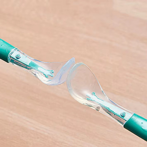 Cuchara Bebé Silicona Para Alimentos De Doble Cabeza Chufi Celeste