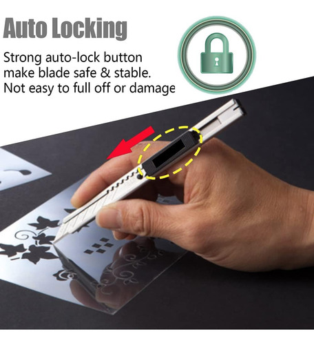 Eefun 9 Mm Lockable Utilidad Snap-off De Acero Al Car...