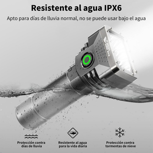 3p Lampara Linterna Para Acampar Camping Recargable Tactica