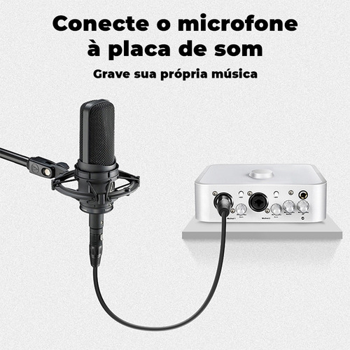 Cabo Xlr Microfone Canon Balanceado Macho Fêmea 2m Cabletime