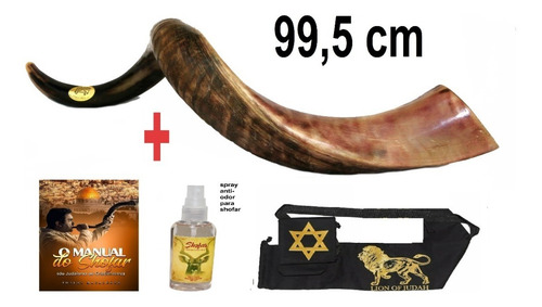 Imagem 1 de 8 de Shofar De Chifre Antilope + Capa + Brindes - De Israel #j3