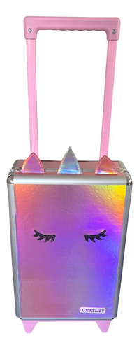 Set Maquillaje Infantil Niñas Maleta Con Ruedas Unicornio