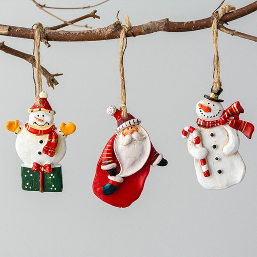 2 Adornos Para Árbol De Navidad, Colgantes Papá Noel