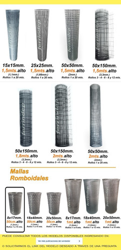 Imagen 7 de 10 de Malla Metál Romboidal Desplegado 8x17mm Rollo 50cm X 3mts