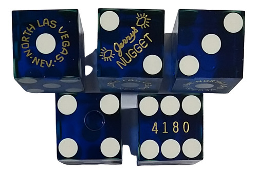 Dados Americanos Craps Usados Casino Jerry's Nugget Set X 5
