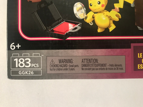 Detective Pikachu Office Mega Construx Ggk26 183pz Pokemon 183 (Usado)