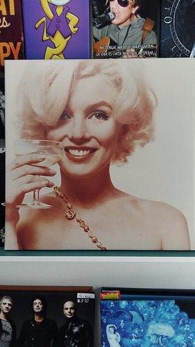 Vinilo Decorativo 30x30cm Marilyn Blondie Sexy Champagne