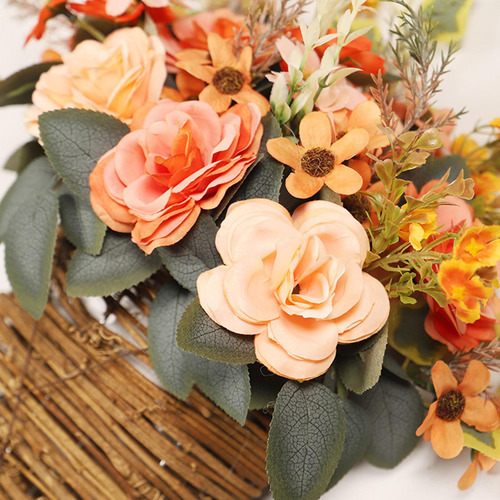 Corona De Cesta De Flores Hermosa Decorativa Para