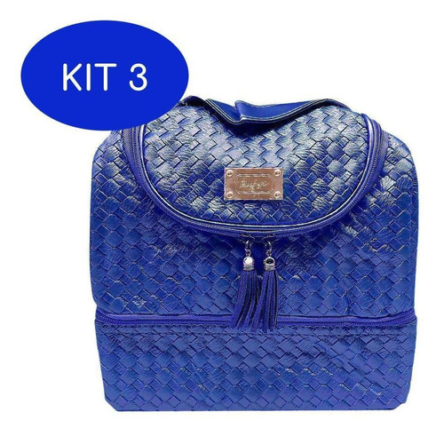 Kit 3 Bolsa Térmica Ruby´s Azul