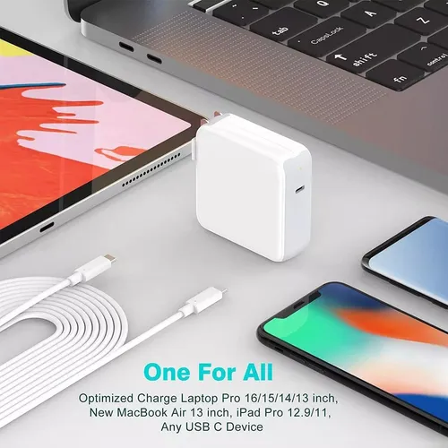 Cargador 96w Para Macbook Pro 13/15/16 Con Cable 2mts Usb C