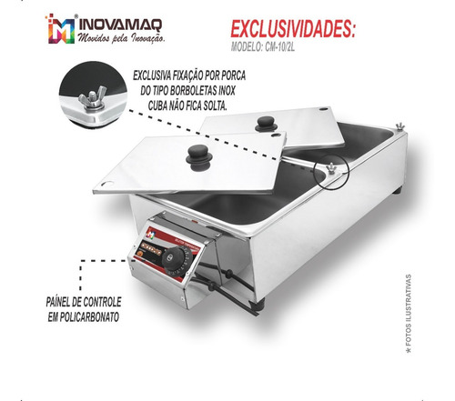 Imagem 5 de 7 de Derretedeira Rechaud Multiuso Cm-10l/2 - 127v - Inovamaq