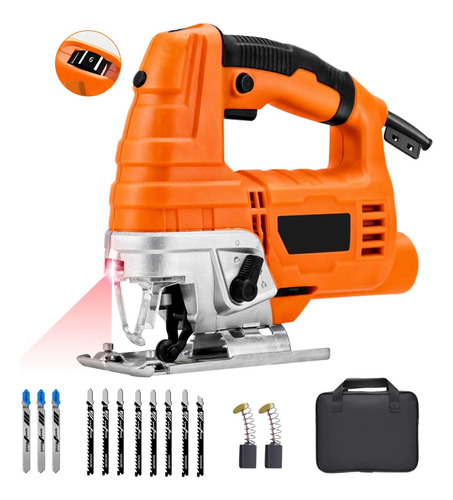 Serra Tico Tico 850w Com Laser, 6 Níveis+10 Lâminas De Serra