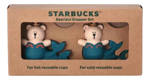 Par Tapón Tapones Stopper Sirena Importado Asia Starbucks