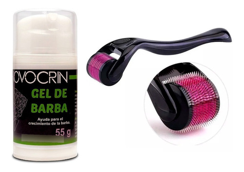 Dermaroller Facial Barba 0.5 Mm Titanio + Serum Barba