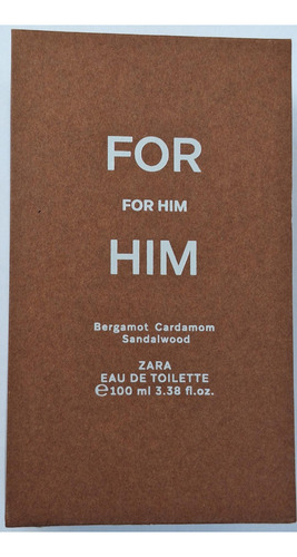Perfume Zara For Him X 100ml Volumen De La Unidad 100 Ml