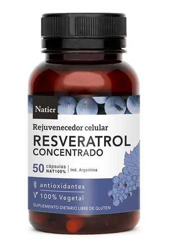  Pack X 3 Resveratrol Antioxidante Natural X 50 Caps. Natier