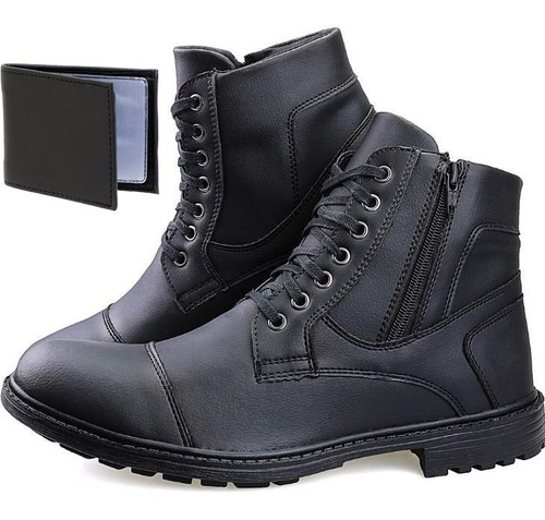 Bota Masculina Sapato Coturno Casual Super Leve C/ziper Kr