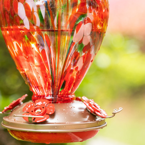Comederos De Colibríes De Vidrio, 2 Paquetes, A Prueba De Ho