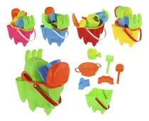Comprar Set De Playa 7 Piezas Piscina Balde Castillo Regadera Moldes
