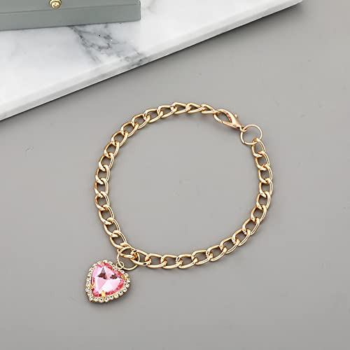 Collar Gato Sogayu Con Corazón Rhinestone, Ajustable Y