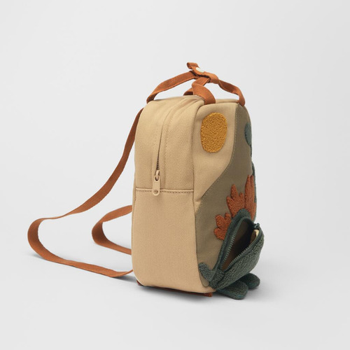 Mochila De Dinosaurio Pequeña Bordada Con Cuello Largo Y Est