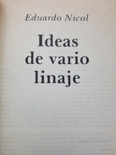 A4 Ideas De Vario Linaje, Eduardo Nicol