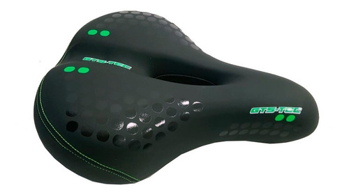 Imagem 2 de 4 de Selim Vazado Com Sinalizador Gts Gel Super Confortável Verde