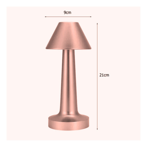 Lampara Led Recargable Mesa Moderna Switch Tactil Metalica