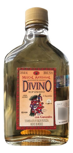 Pack De 6 Mezcal Divino Reposado C/gusano 250 Ml
