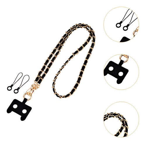 Cordón Para Teléfono, Accesorio De Cadena Para Negro