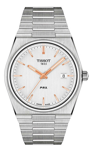 Reloj Tissot Prx Acero Blanco 40mm