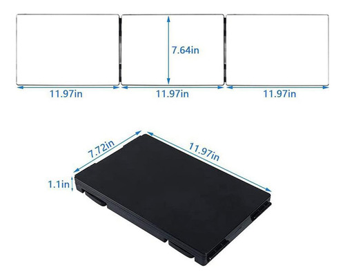 Hieey Espejo De 3 Vías Para Corte De Cabello, Espejo Triple