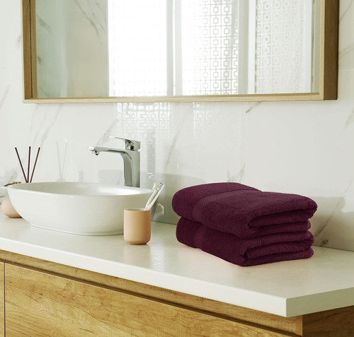 Utopia Towels - Juego De Toallas De 8 Color Borgoña