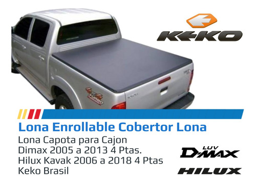 Capota De Lona Enrrollable Keko Dimax - Hilux