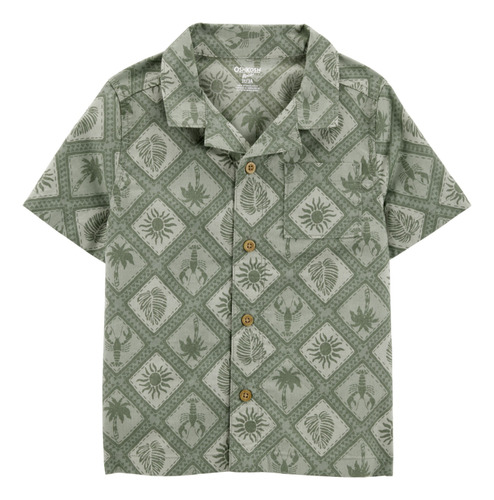 Camisa De Botones De Azulejos De Niño 2t061910 Carters®