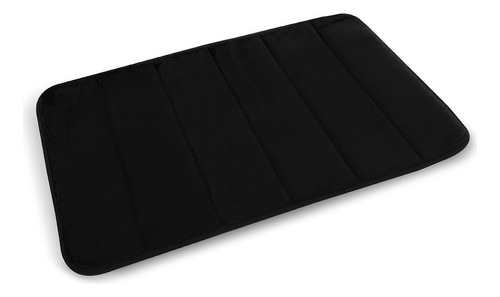 Alfombra Baño Suave Antideslizante Ducha Bañera Lineas Negro Lineal