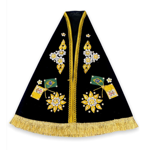 Nossa Senhora Aparecida Manto Para Imagem 40cm Cor Azul-turquesa