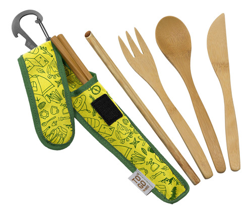 To Go Ware Juego De Utensilios De Viaje De Bambu Reutilizabl