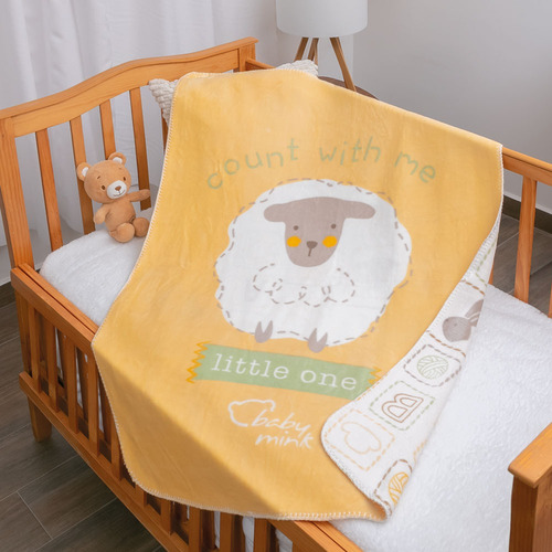 Cobertor Para Bebé Paseo Baby Mink Doble Vista Color Sheep Cobertor Paseo