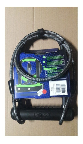 Imagem 4 de 4 de Cadeado Moto Bicicleta Onguard U-lock 8154 Cabo Aço P/ Rodas
