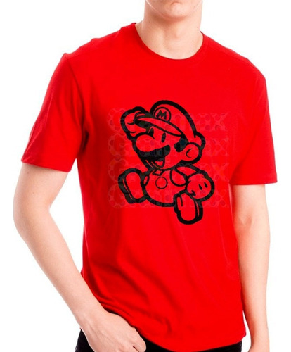 Polera Super Mario Red Video Game Grafimax