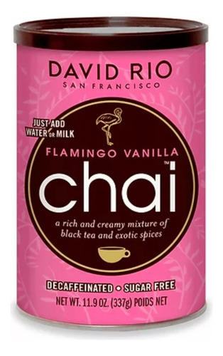 David Rio Te Chai Flamingo Vanilla Decaf Sugar Free 337 Gr